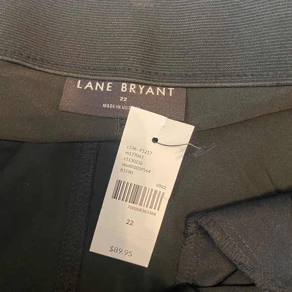 Lane Bryant Pants Plus Size 22 NWT Black Faux Leather Skinny Careerwear - Picture 3 of 5